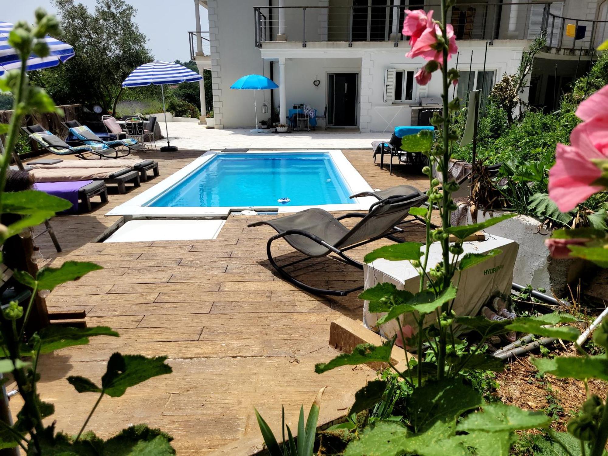 Apartments Chiara Mit Meerblick Und Pool Und Jacuzzi 洛夫兰 外观 照片